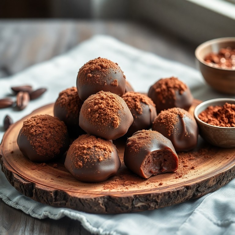 Trufas de Cacau e Whey Naturalmente Veganas