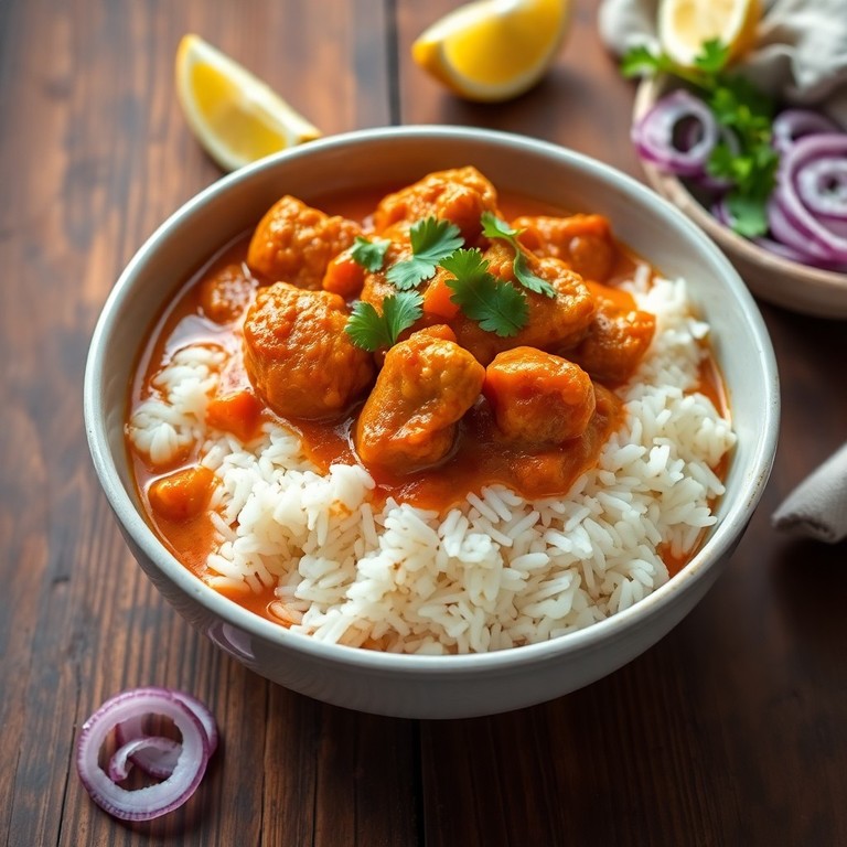 Indian Chicken Curry Rice Bowl