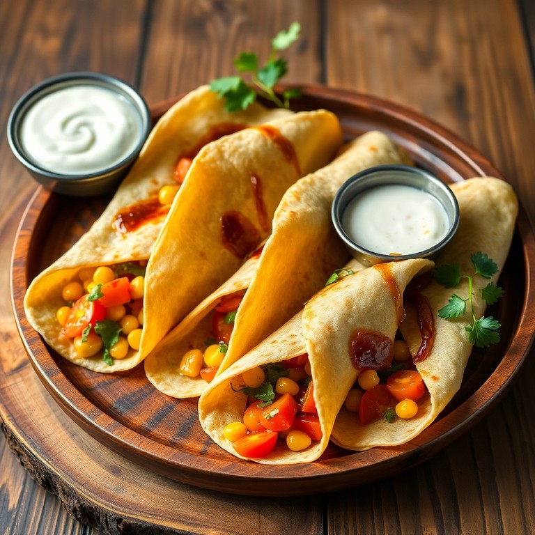 Soya Sauce Glazed Veggie Wraps