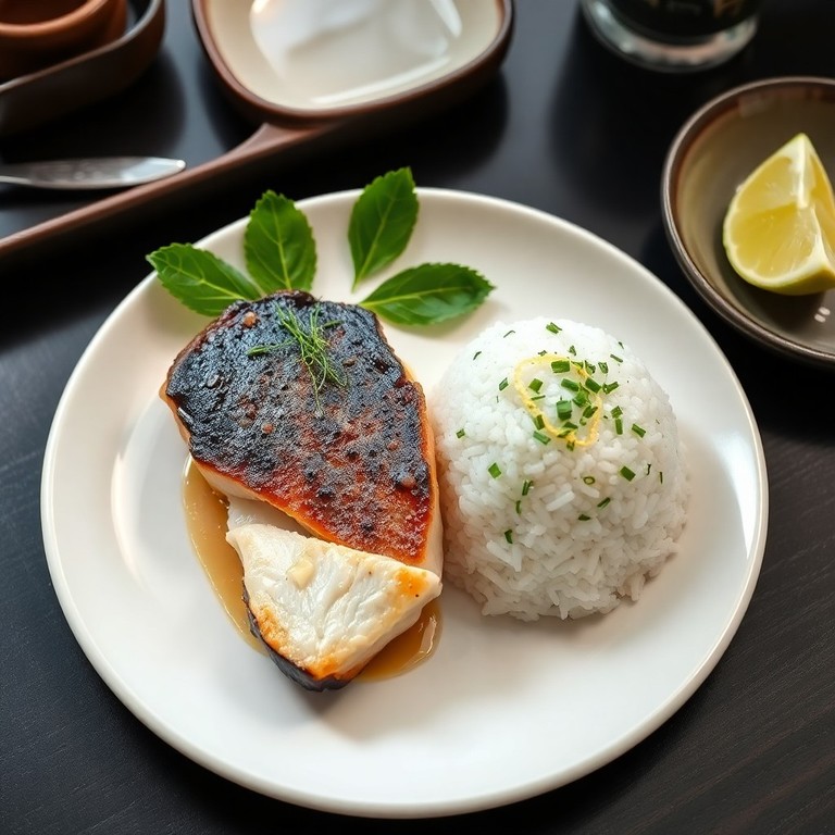 Espadon en croûte de sel japonais