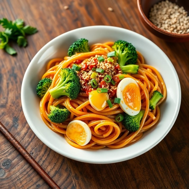 Tallarines Salteados con Brócoli y Huevo