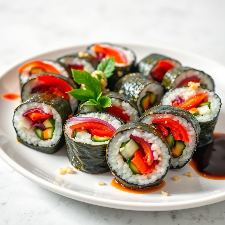 Sushis maison aux légumes croquants