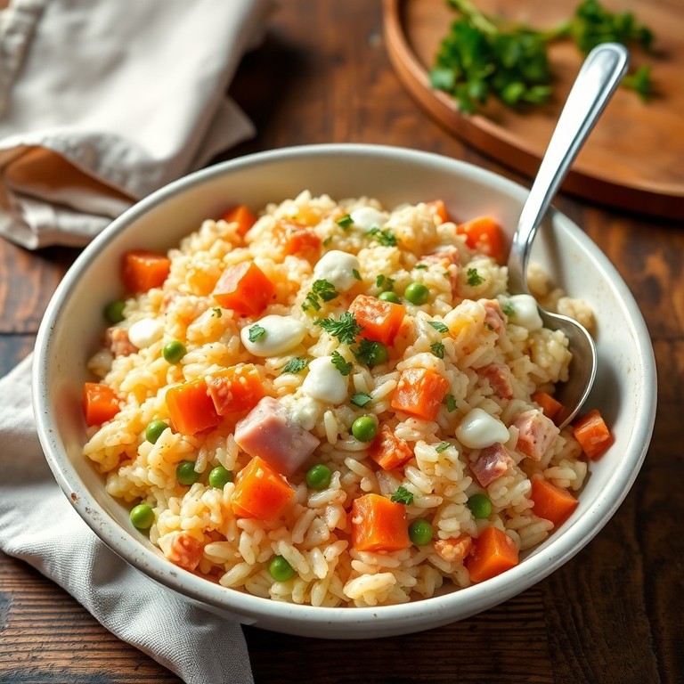 Arroz Cremoso com Presunto e Queijo