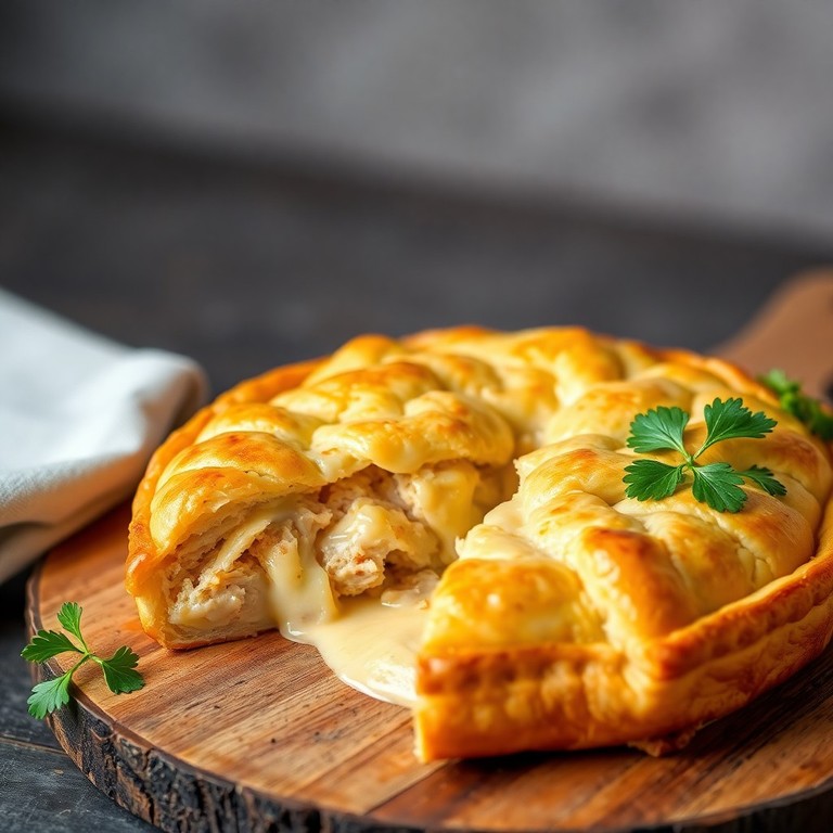 Torta de Frango com Requeijão