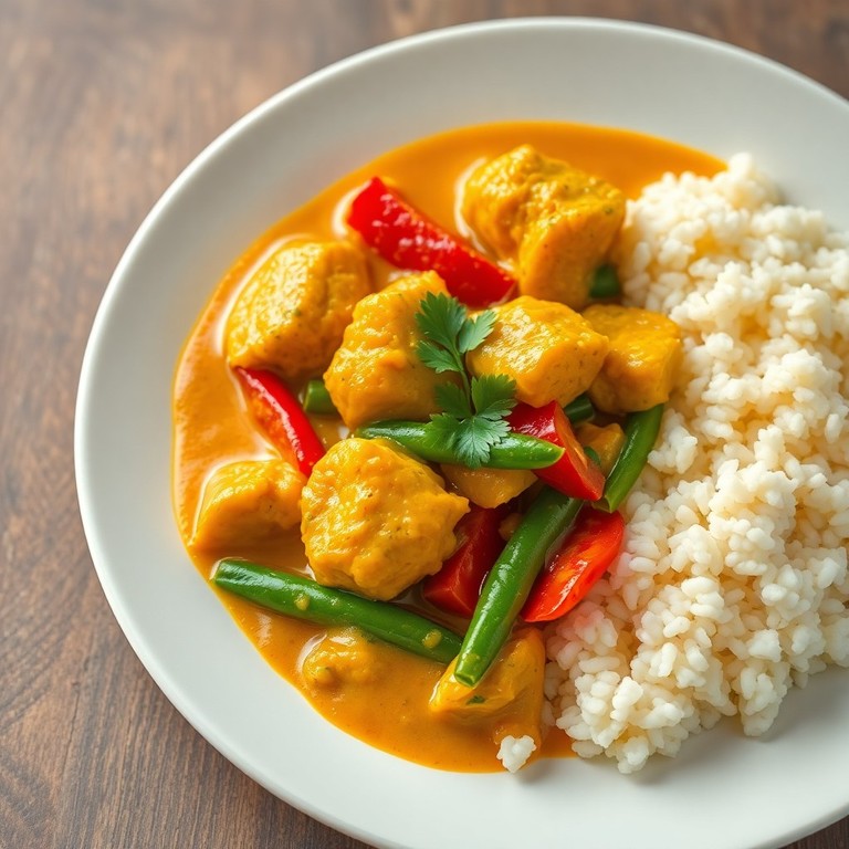 Poulet au curry coco et légumes