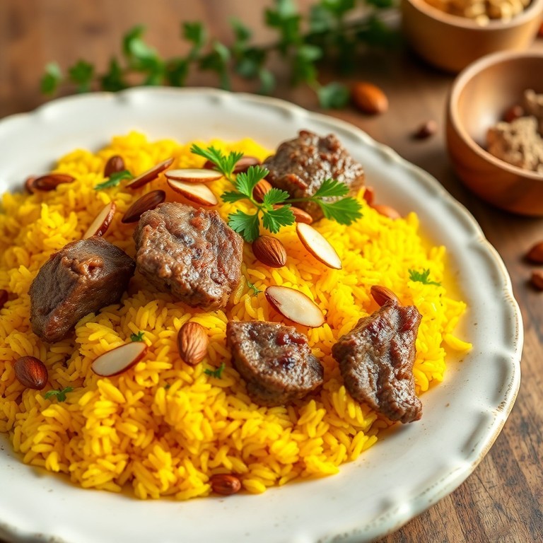 Safran-Pilaw mit Lamm