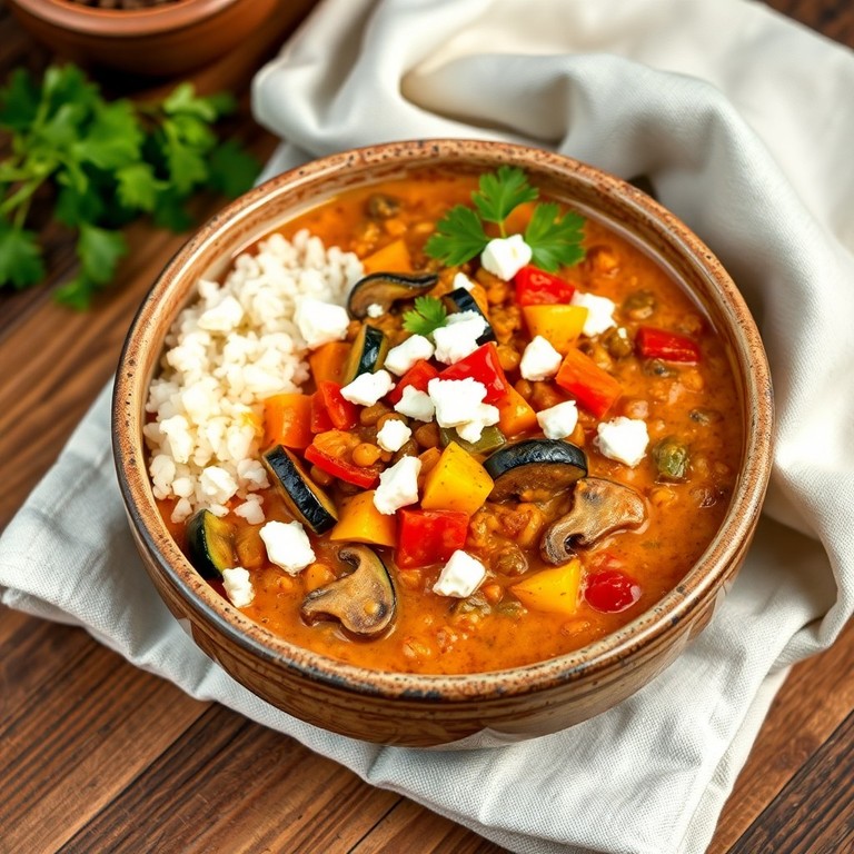 Curry doux aux lentilles corail et légumes