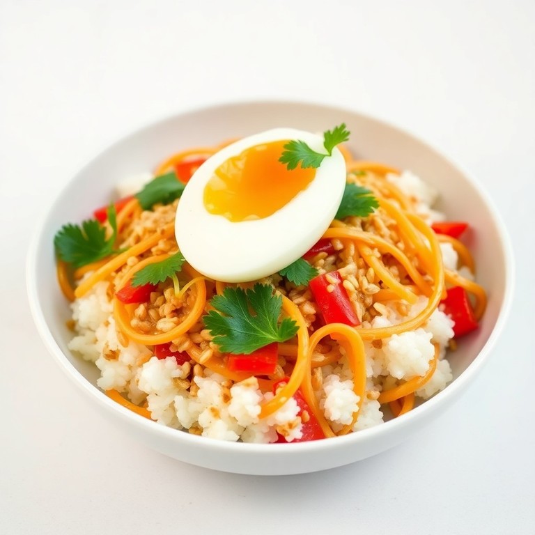 Ensalada tibia de arroz y pavo con aderezo de aceite de coco y limón