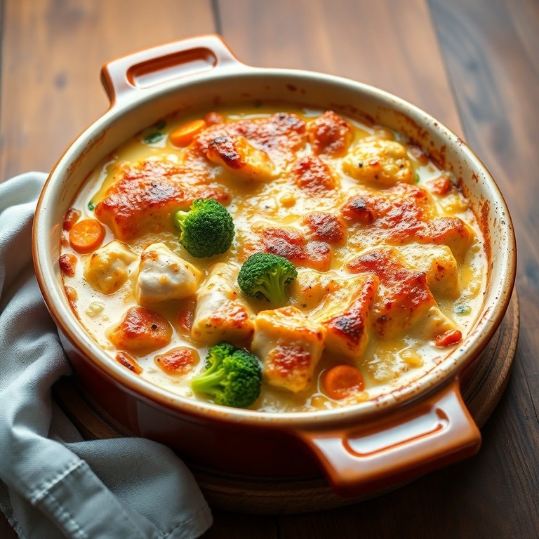 Gratin de Poulet et Légumes à la Crème
