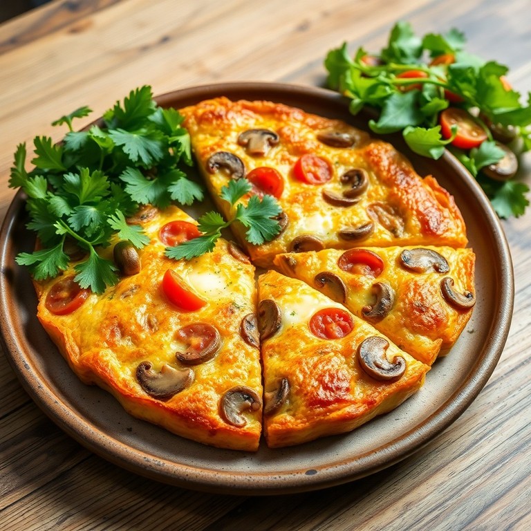 Frittata aux légumes et fromage fondu