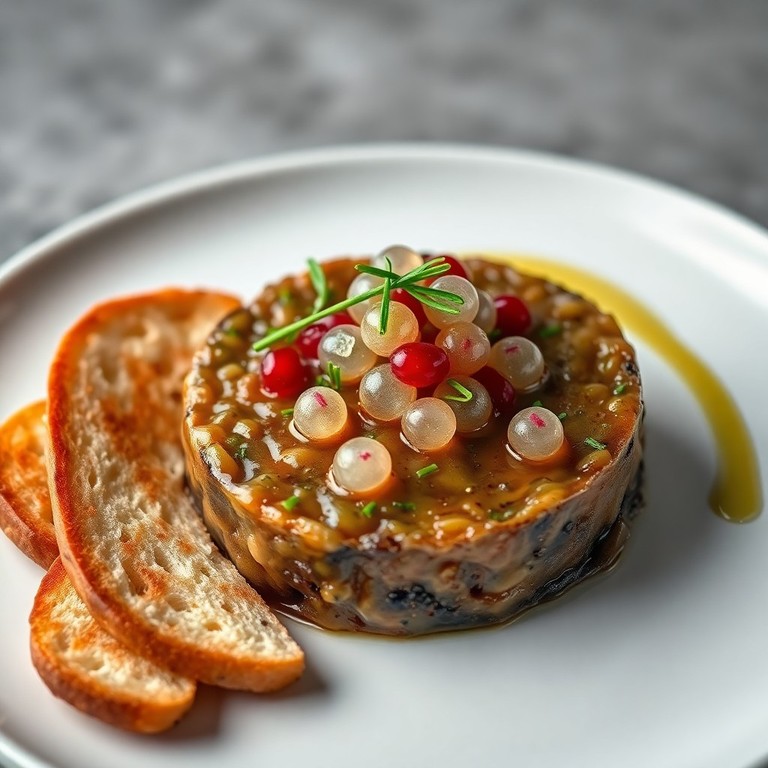 Tartar de Berenjena y Caviar de Limón