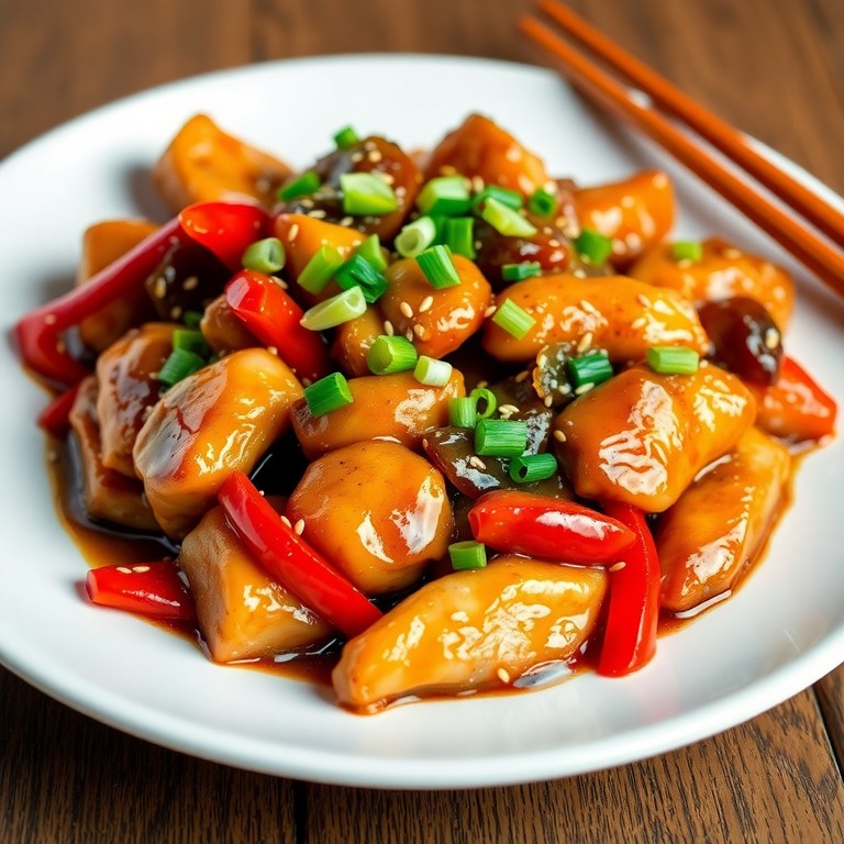 Poulet sauté à la sauce huître et gingembre
