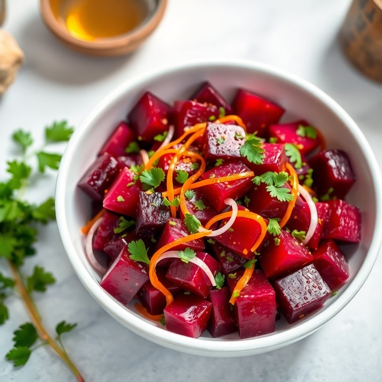 Salade de betteraves fraîches et croquantes