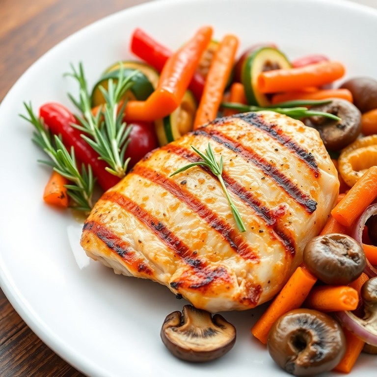 Pollo a la Parrilla con Verduras