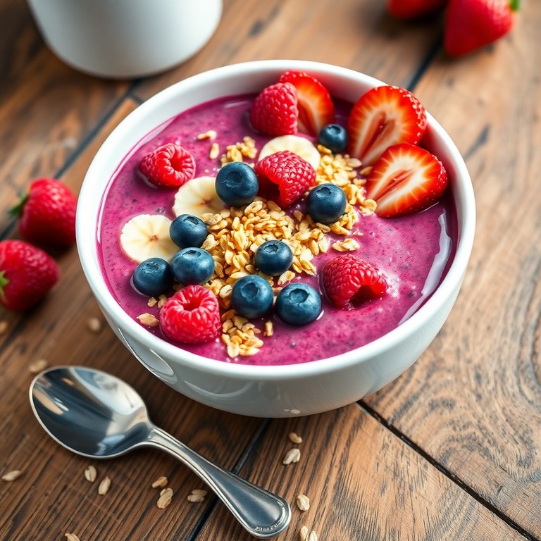 Berry Banana Oat Smoothie Bowl