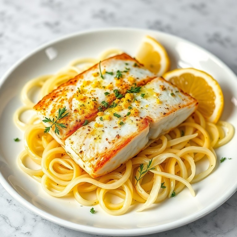 Pescado al Horno con Fenouil y Ralladura de Limón
