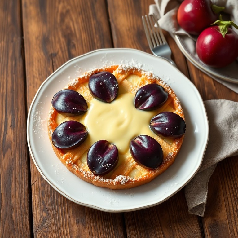 Vegetarischer Zwetschgenkuchen mit Quark