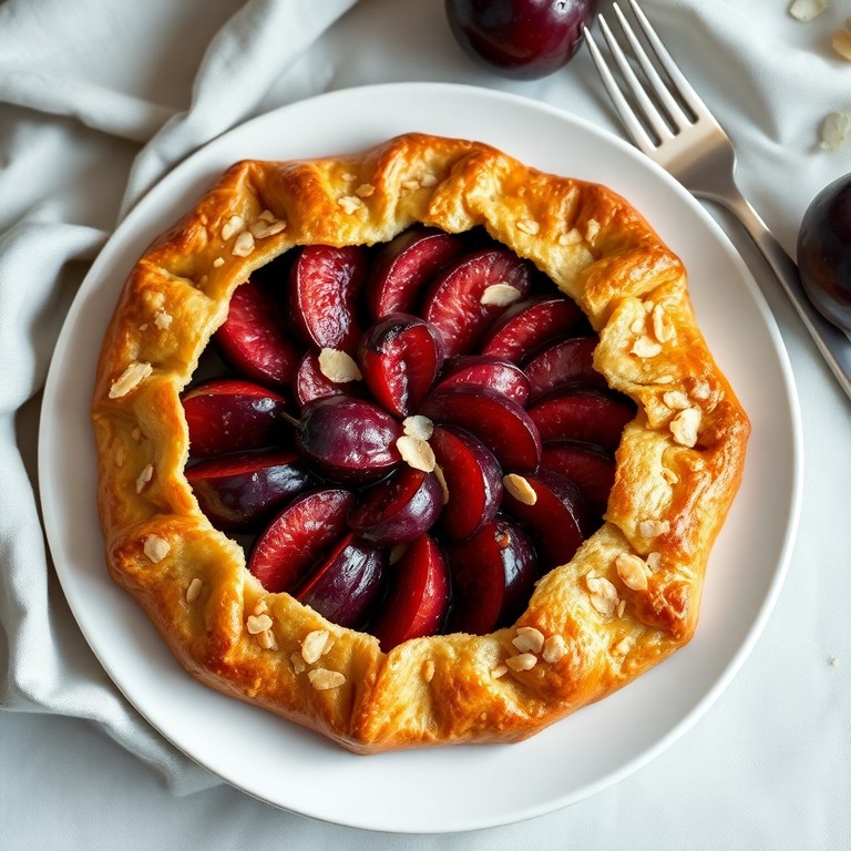 Pflaumen-Galette mit Mandelkruste