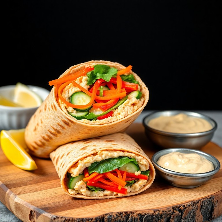 Wrap di Hummus e Verdure Croccanti
