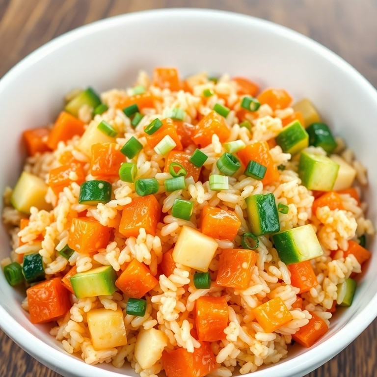 Stir-Fried Rice with Zucchini and Carrots