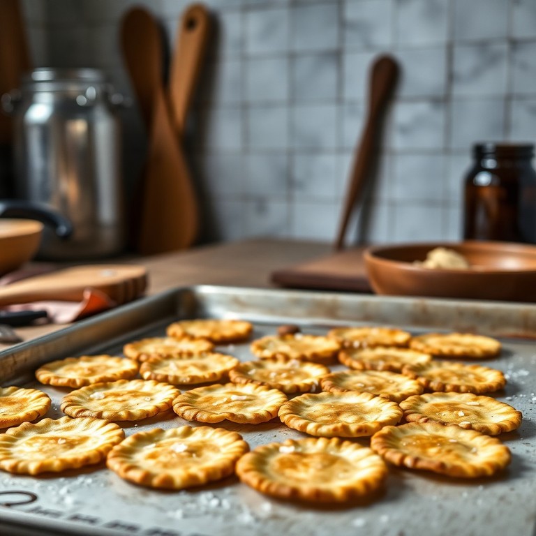 Galletitas de agua crocantes estilo Criollitas con grosor especificado