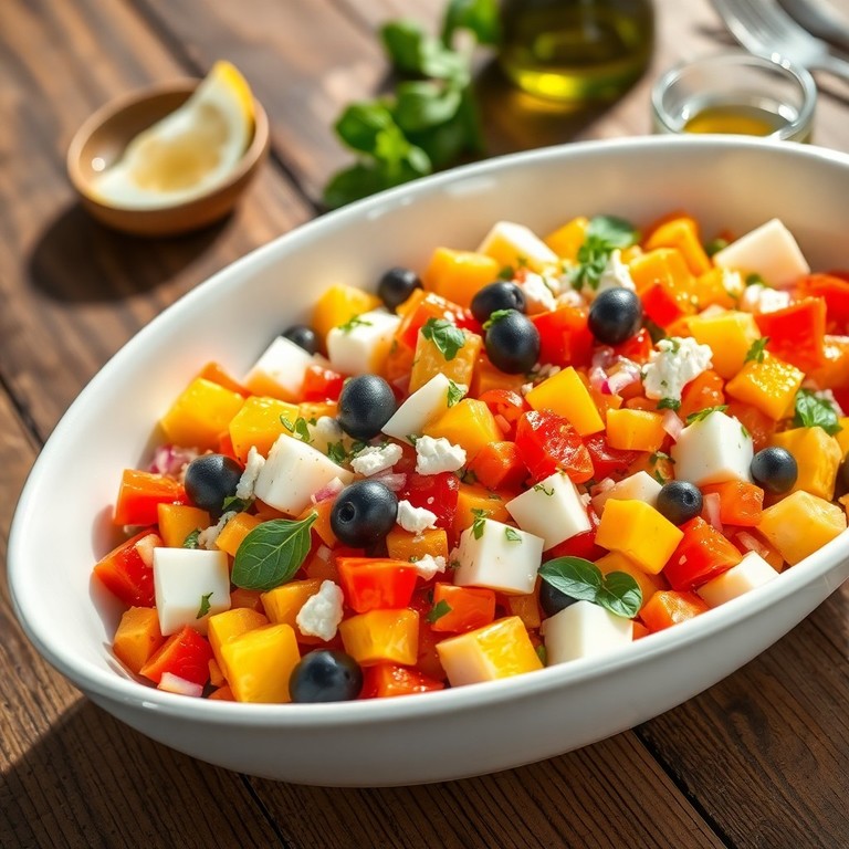 Paprika-Eiersalat im mediterranen Stil