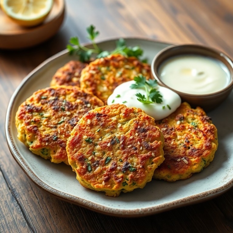 Galettes de Courgettes et Pois Chiches en Croûte de Parmesan