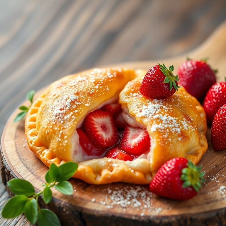 Pastel de Mandioquinha com Recheio de Morango