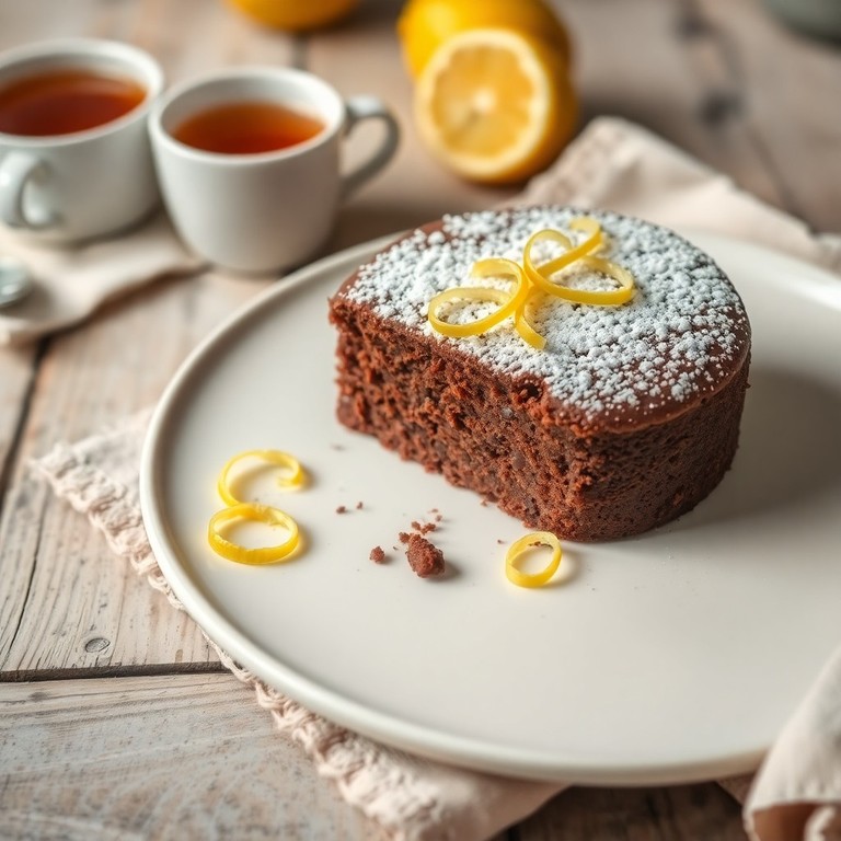 Torta soffice al cacao e limone