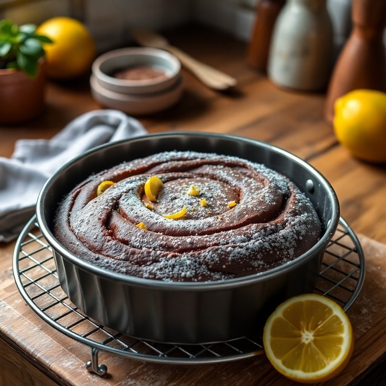 Torta soffice al cacao e limone senza farina e senza olio