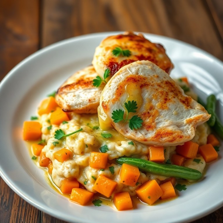 Kip met Peterselie en Aardappelstamppot