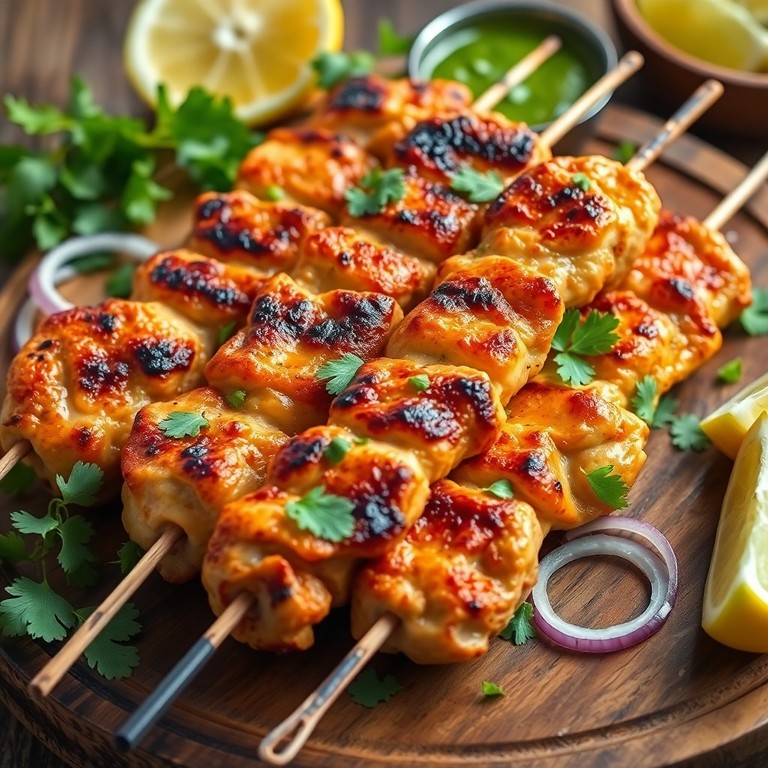 Creamy Chicken Malai Boti Skewers