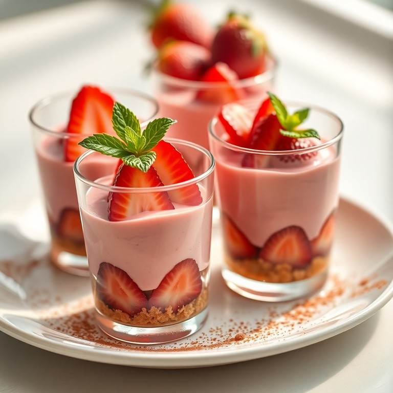 Mousse de Morango com Crosta de Cookie