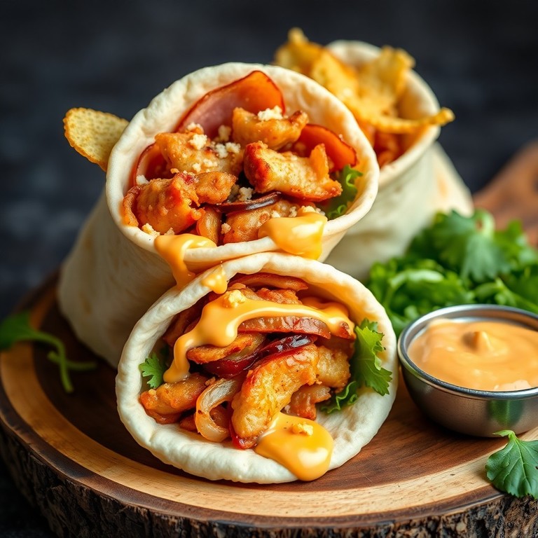 Wrap de Poulet et Jambon à la Harissa