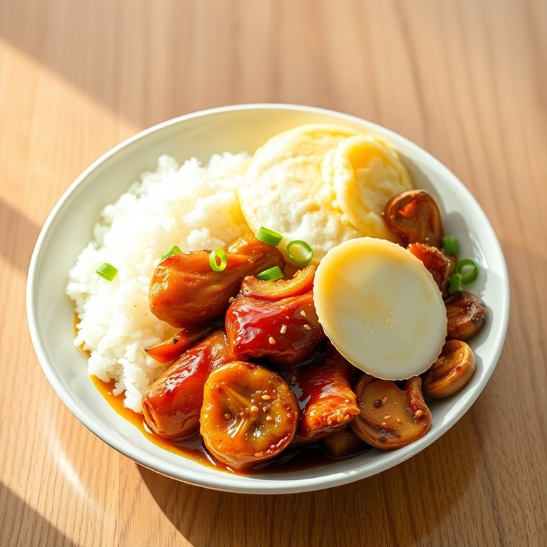 Poulet Teriyaki avec Riz et Champignons