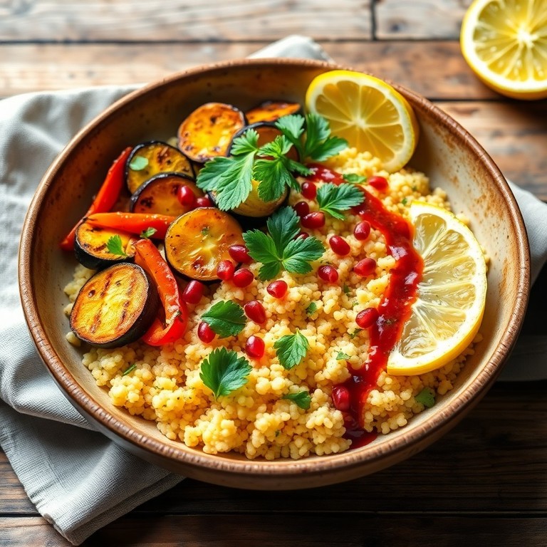 Couscous végétarien aux légumes grillés et harissa