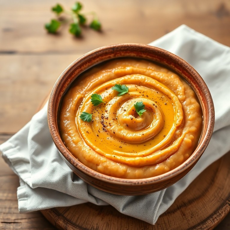 Judías rojas en puré con cúrcuma y pimienta