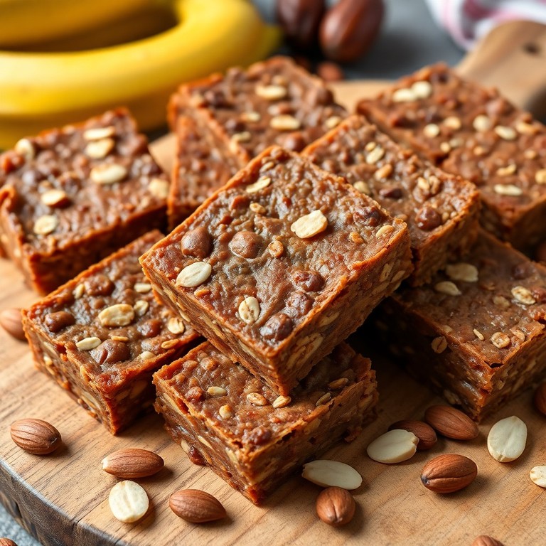 Barres Énergétiques à la Pâte de Dattes et Bananes