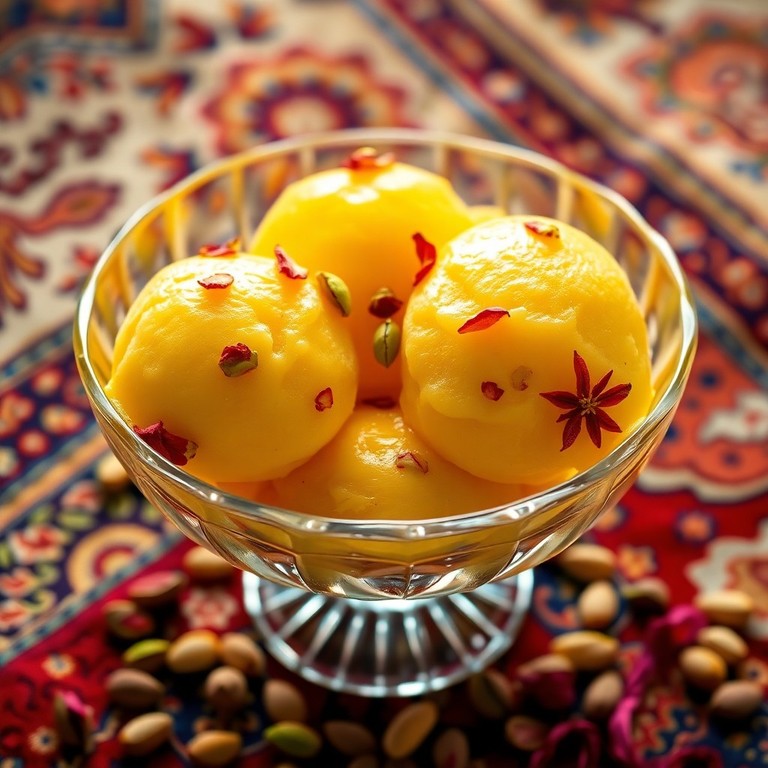 Persische Safran-Eiscreme