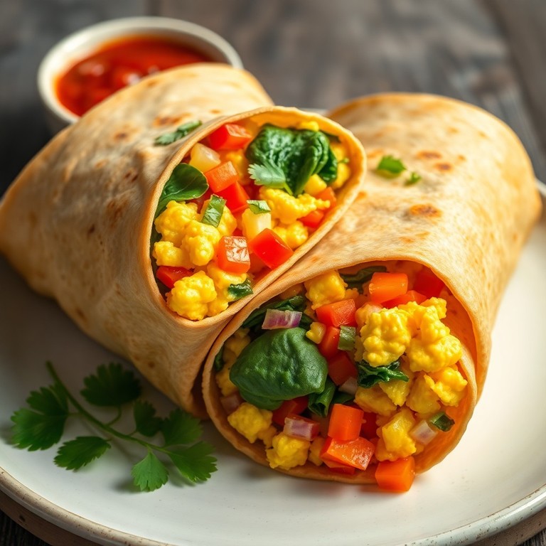 Egg and Veggie Breakfast Wrap