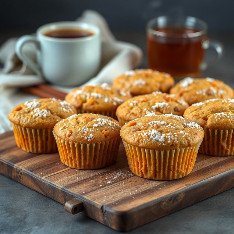 Bizcochos de zanahoria y especias en aire