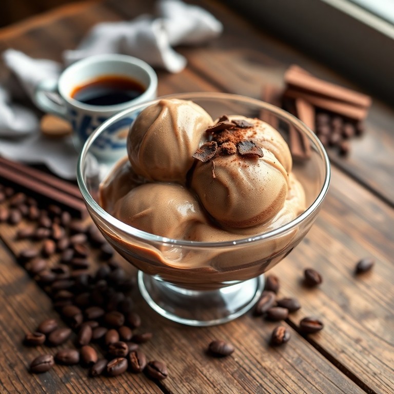 Helado de Café con Cacao y Proteína
