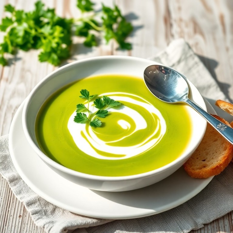 Soupe froide au cresson et à la pomme de terre