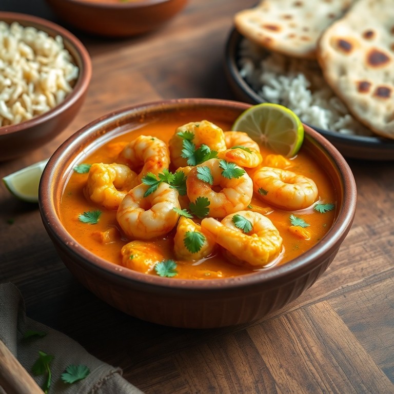 Bloemkoolcurry met Garnalen