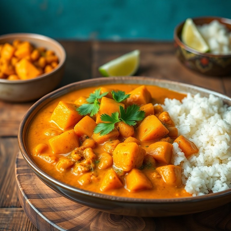 Dahl de Lentilles Corail et Patates Douces à la Créole