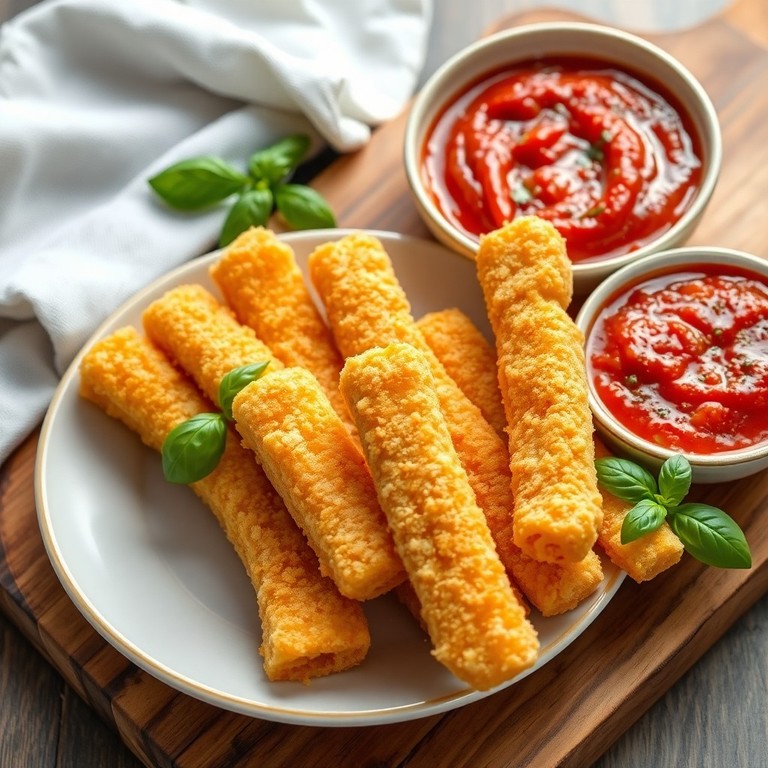 Mozzarella Sticks met Pittige Marinara Dip
