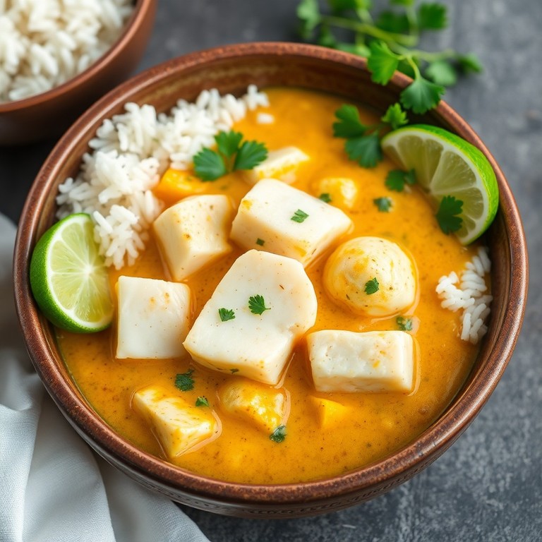 Kabeljau-Curry mit Kokosmilch