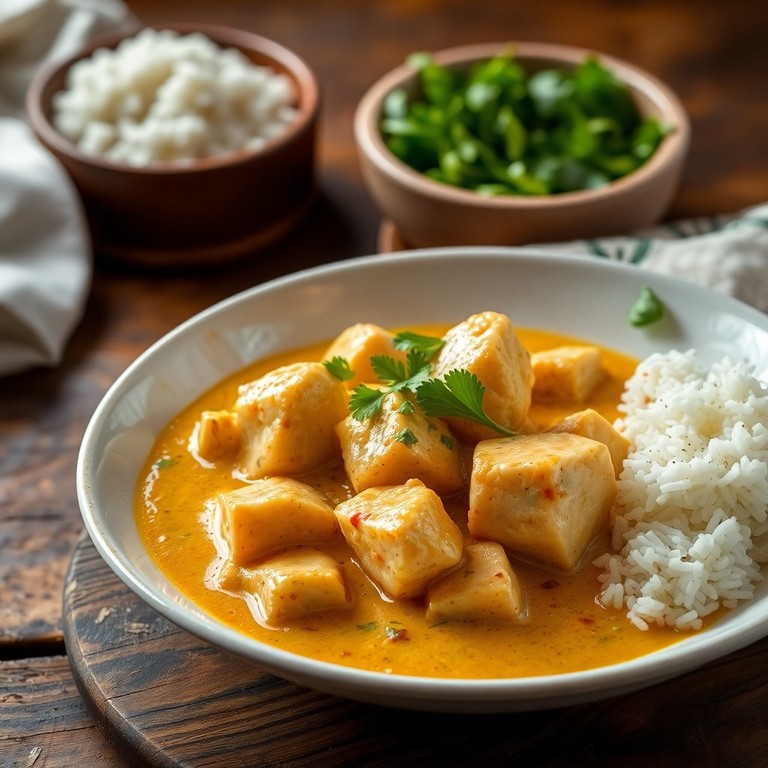 Kabeljau-Curry mit Kokosmilch