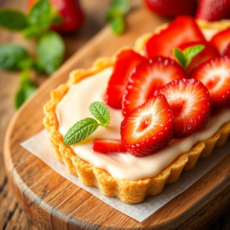 Torta de Morangos Frescos com Creme de Baunilha Adaptado