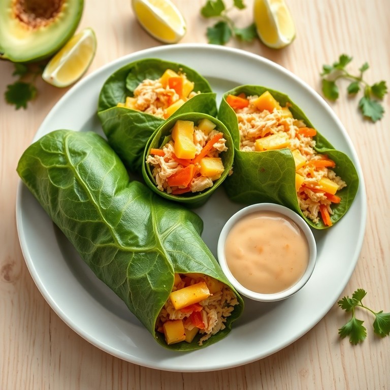 Tropical Chicken Spinach Wraps